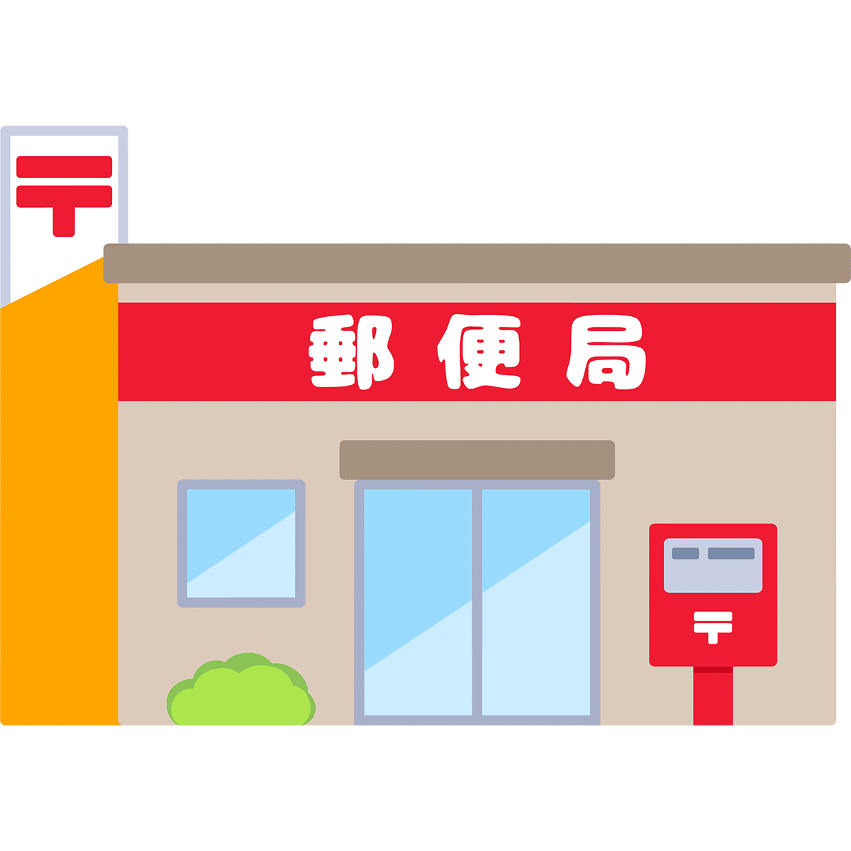 郵便局の3つの窓口