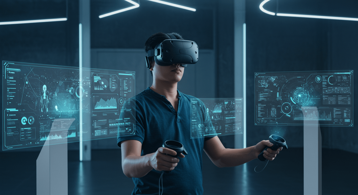 VRゴーグルを装着 1