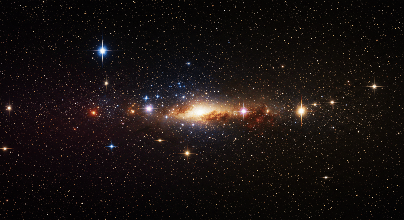 カラフルな色の星