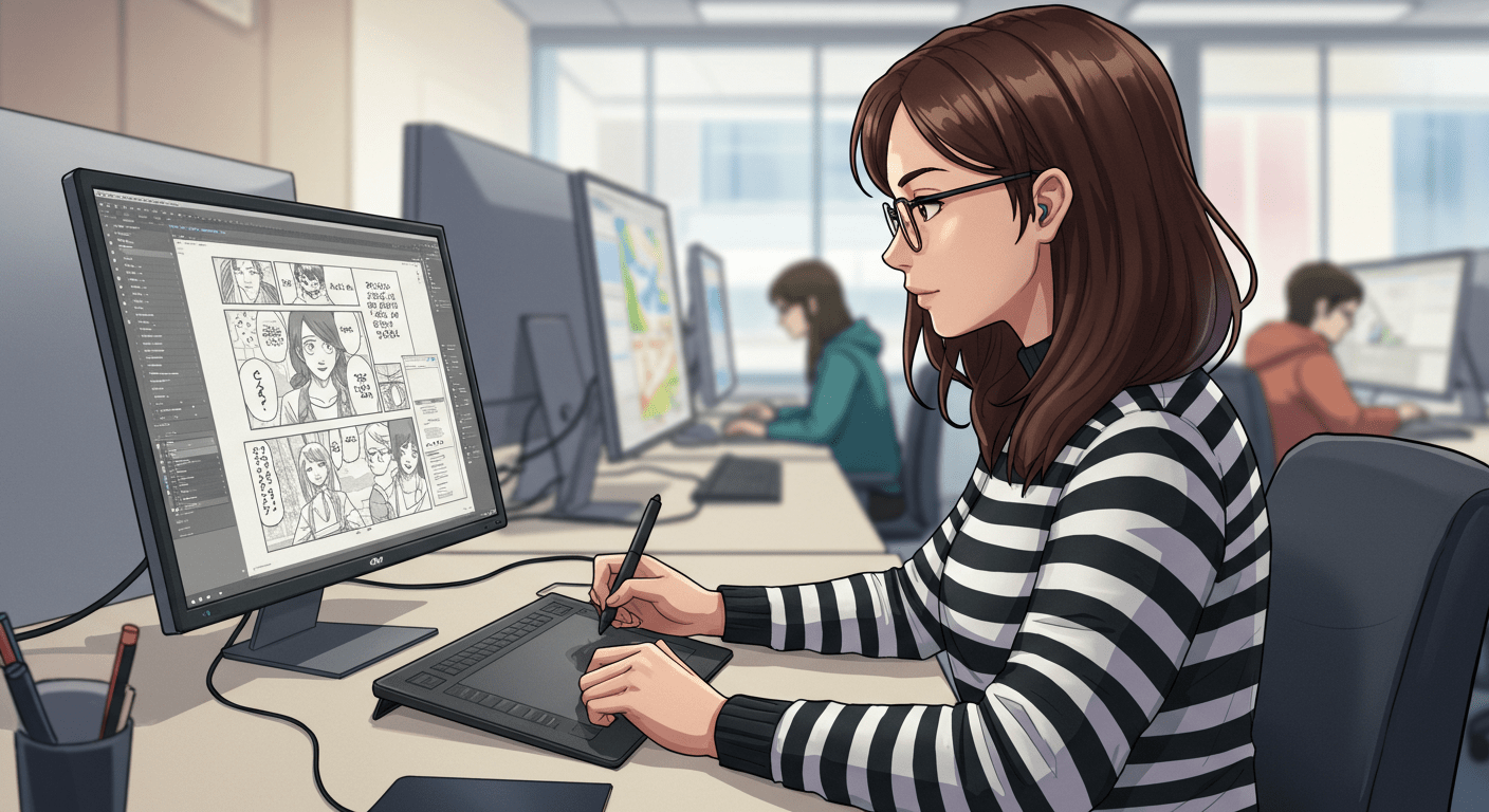 液晶タブレットでのデジタル作画