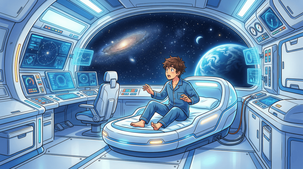 01 宇宙船の中で目覚める主人公