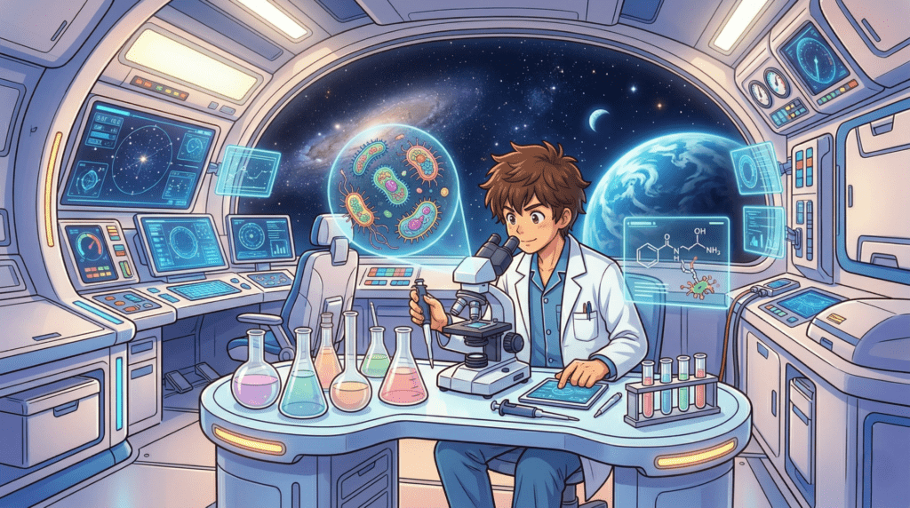 02 科学実験で問題を解決するイメージ