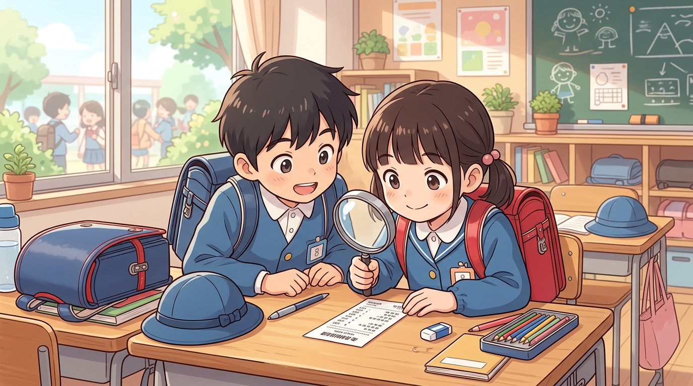 レシートに書かれた登録番号を調べる様子