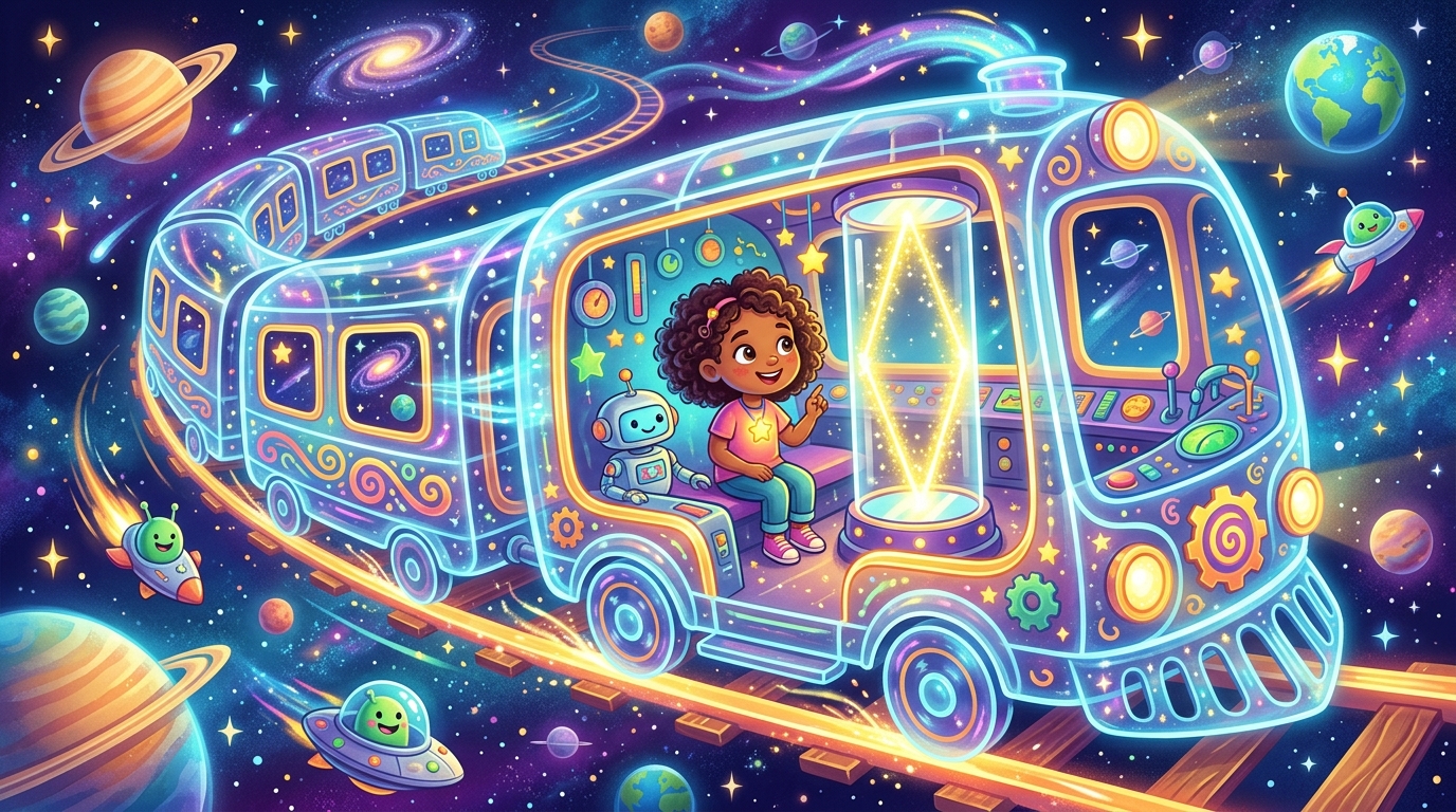 宇宙を走る列車の中で光が往復する光の時計