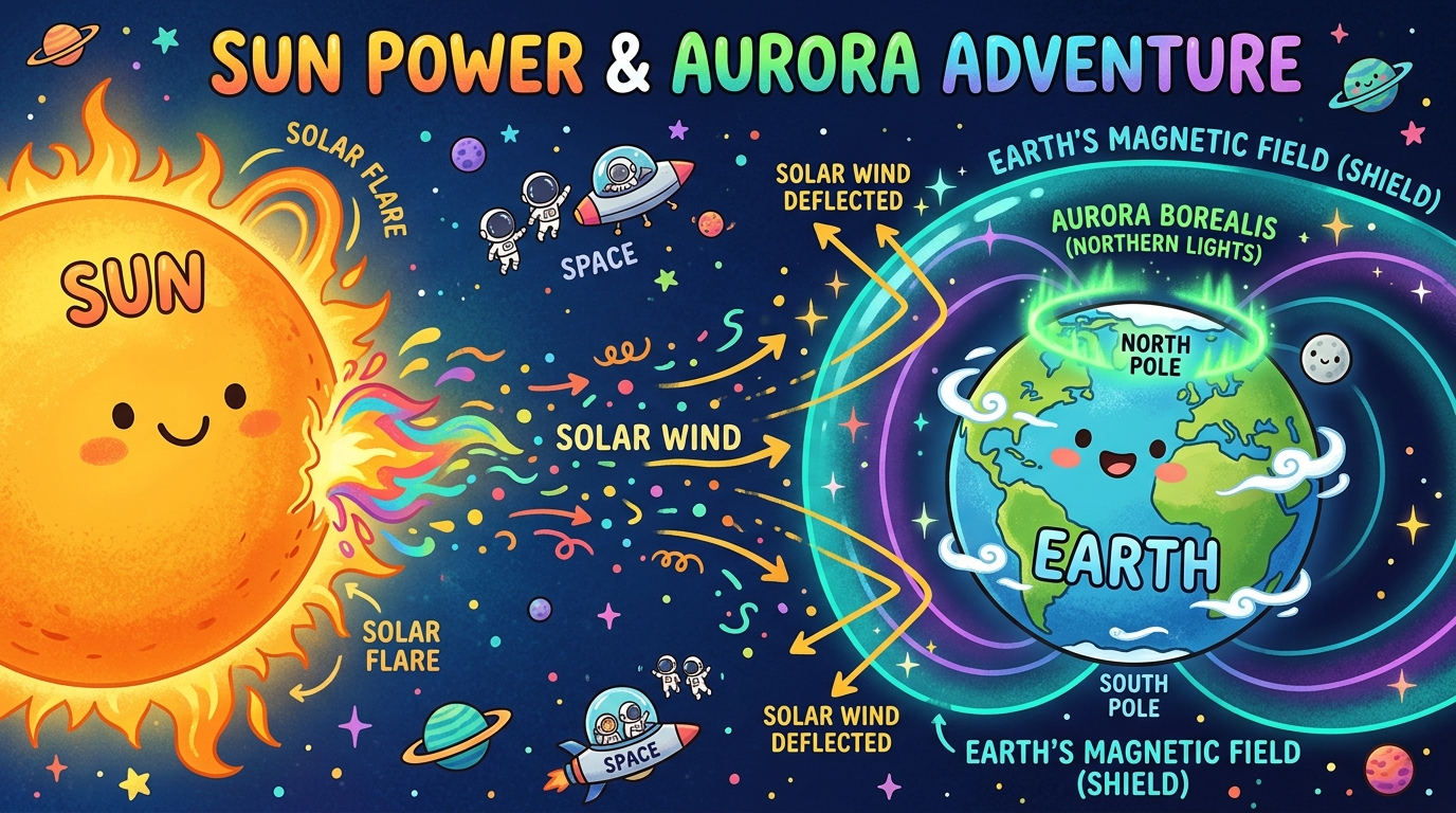 太陽フレアと地球を守るバリア