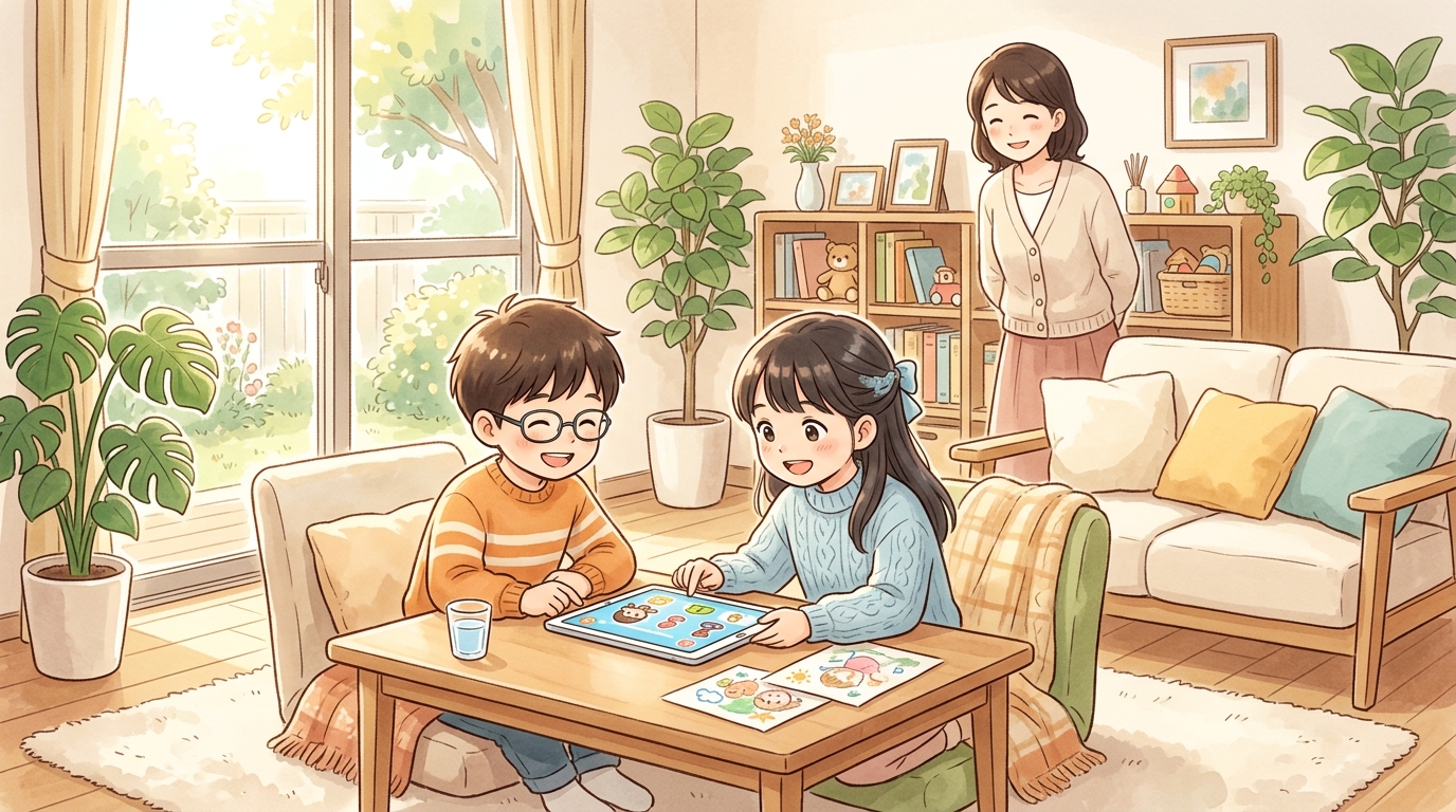 安全にインターネットを使う様子