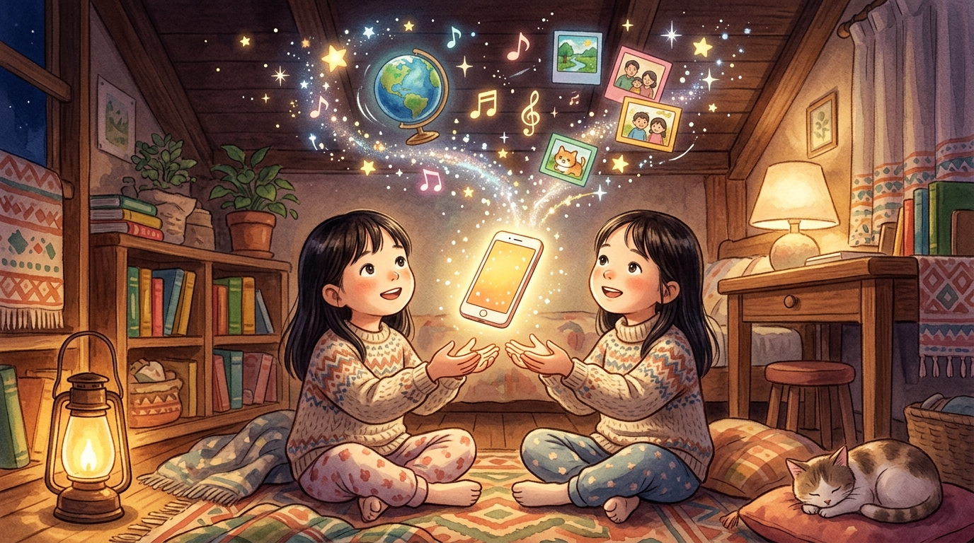 世界中とつながるスマートフォンのイメージ