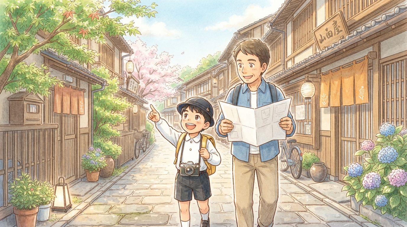 親子で楽しく聖地巡礼